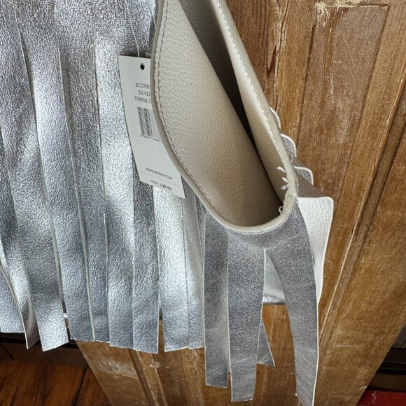 Steve Madden Silver Fringe Tote Bag - Picture 5 of 14